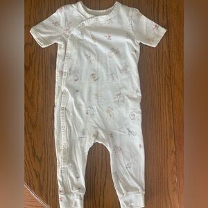 EUC Pehr s/s romper jungle gym print 12-18 months